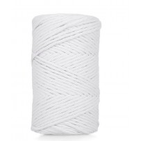 Virvė medvilninė pasukta balta apvali 4mm